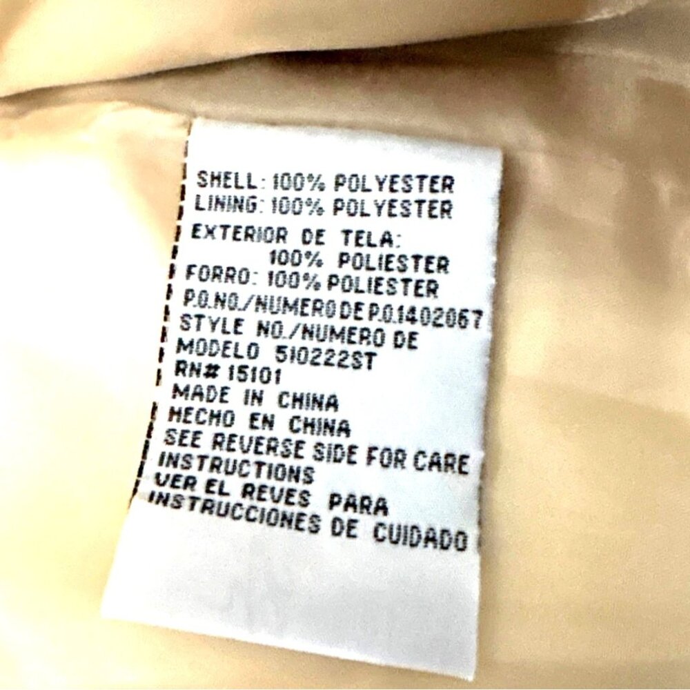 Weather Tamer Womens Beige & White Striped Trench Coat L Double-Breasted Belted - Picture 6 of 6